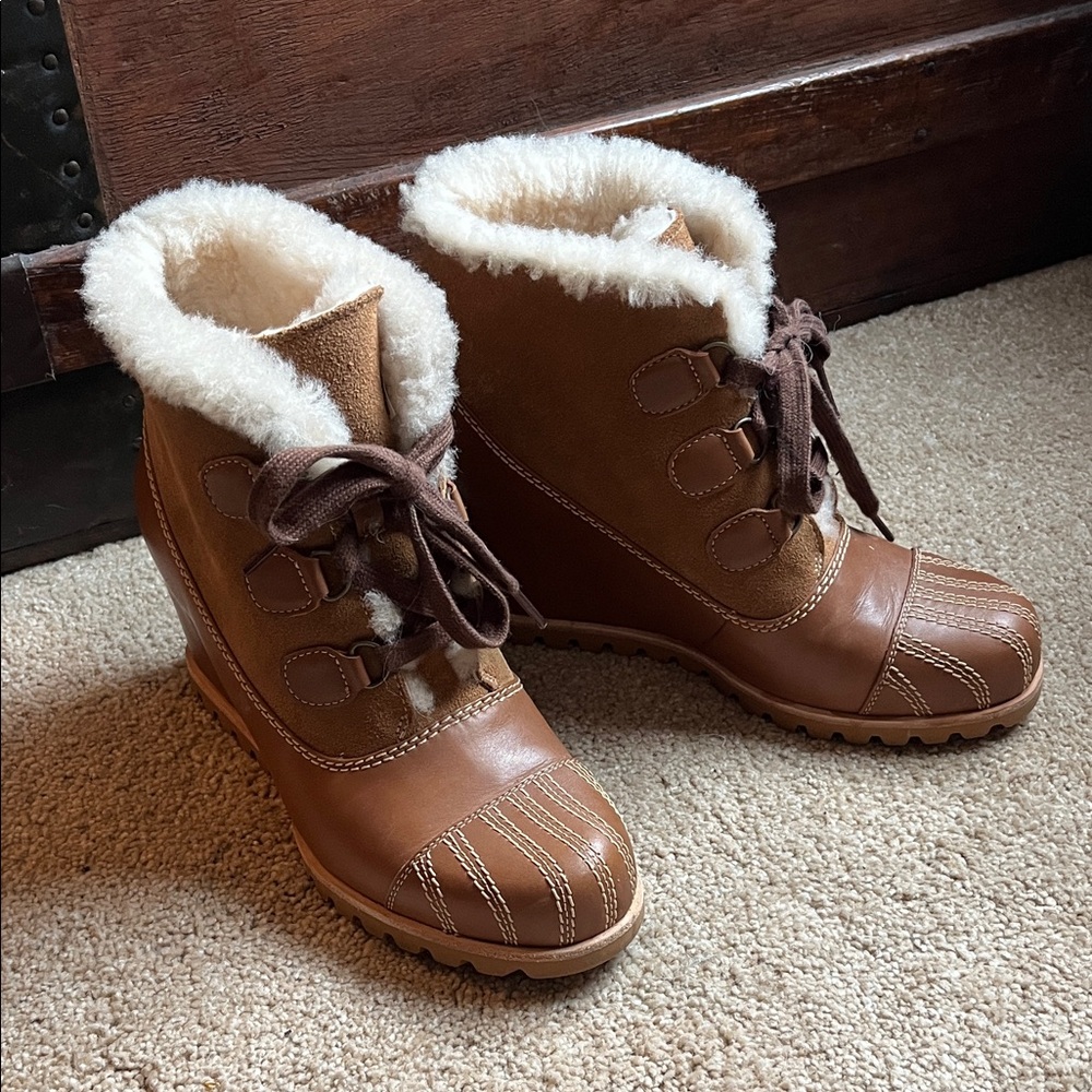 UGG Brown and Cream Ankle Boots